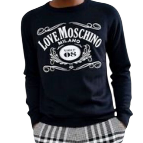 LOVE MOSCHINO FINE WOOL SWEATER SIZE M NEW - Picture 1 of 9